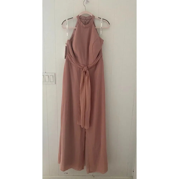 JJs House Pants - JJ's House Sz 16 Jumpsuit/Pantsuit High Neck Floor-Length Chiffon Bridesmaid